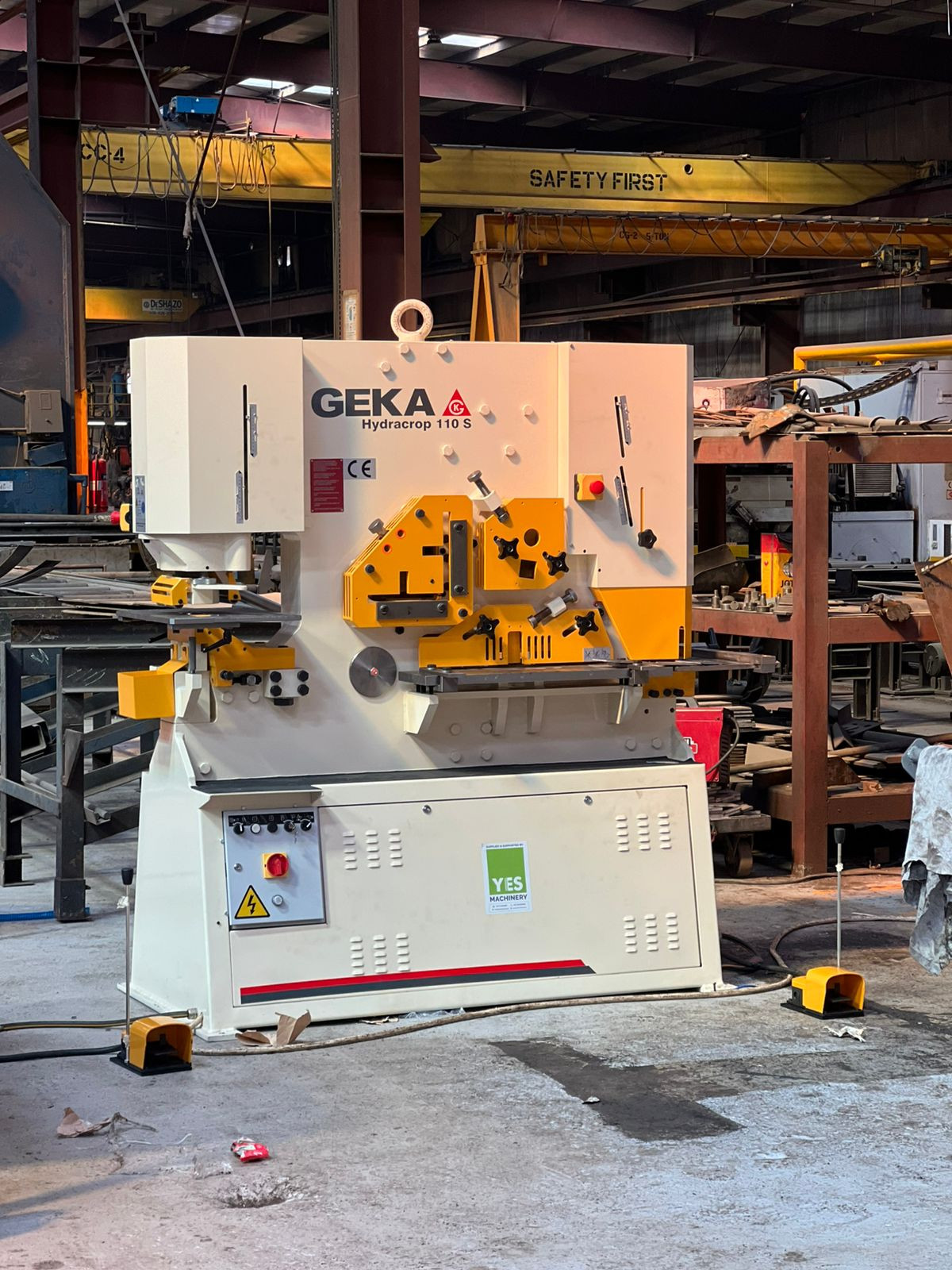 Beam Cutting and Drilling Machine Installed at a Metal construction company in Dubai