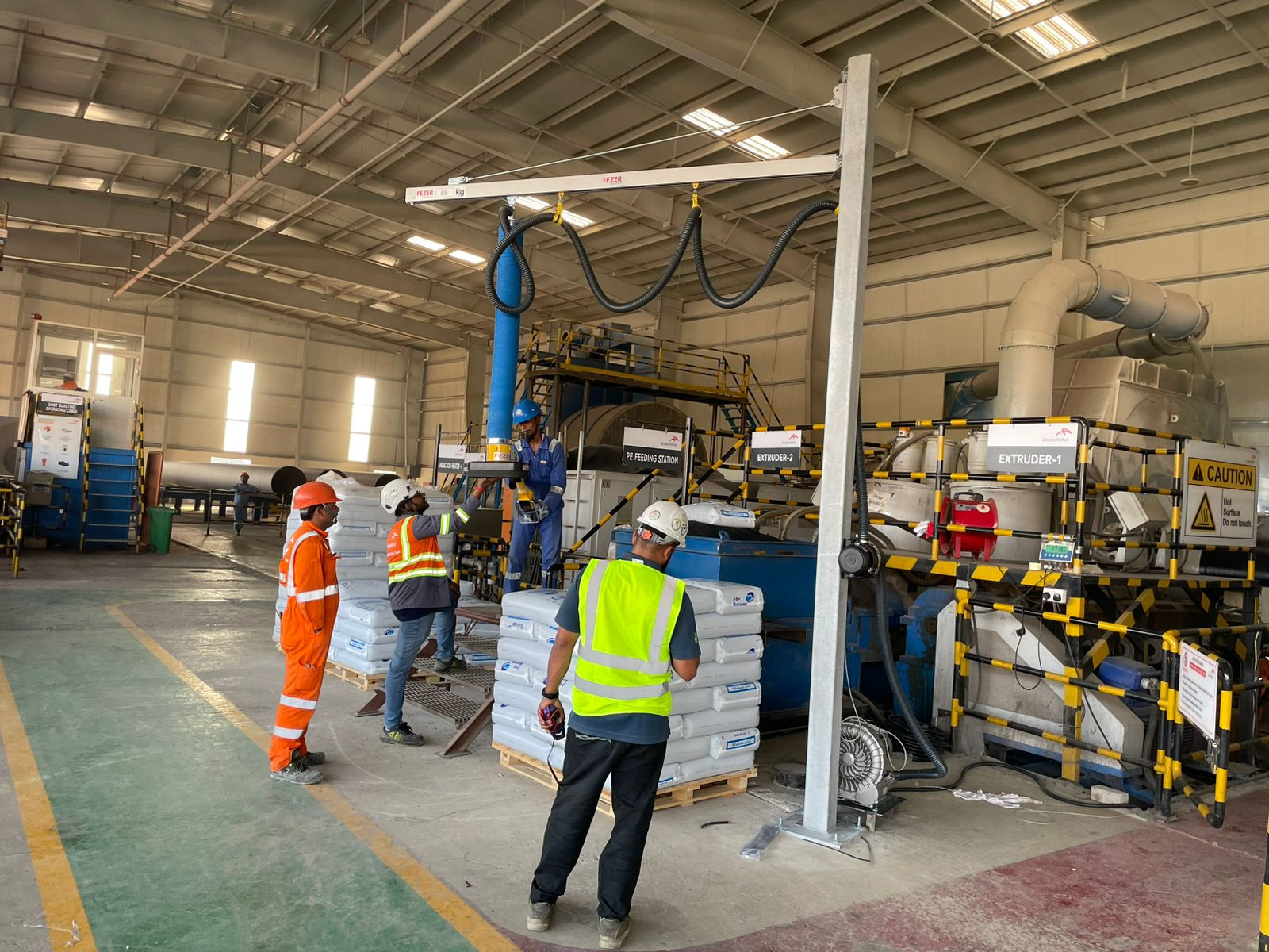 Fezer Vacuum Lifting Machine Installed at a steel solutions and services provider in Hamriyah phase 1